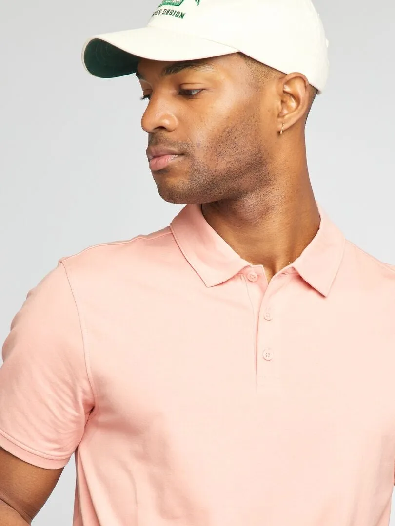 Polo elástico slim fit - ROSA