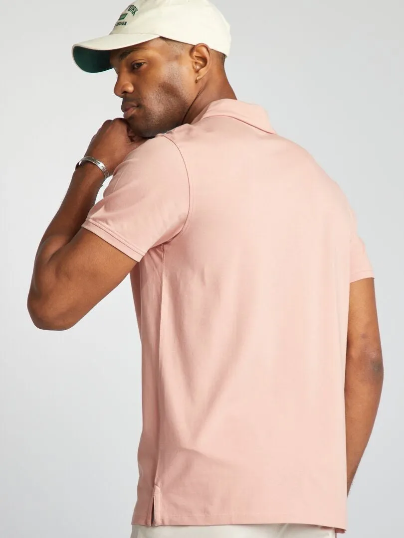 Polo elástico slim fit - ROSA