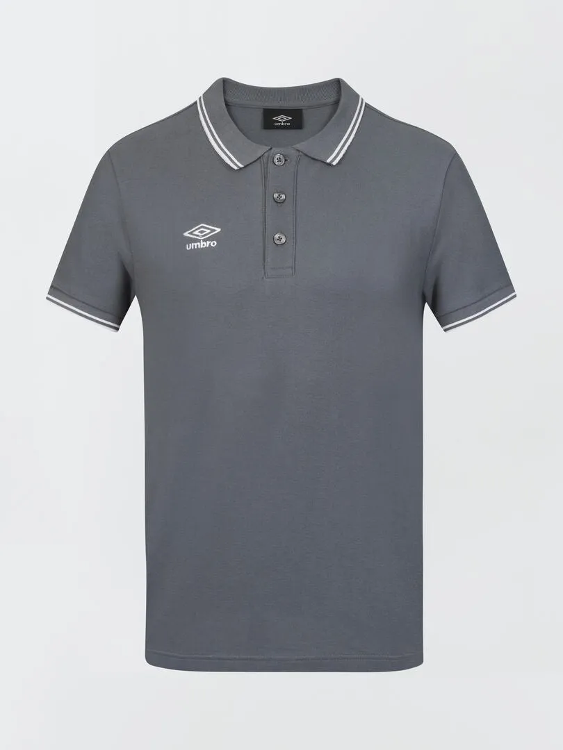 Polo 'Umbro' de piqué de algodón - GRIS