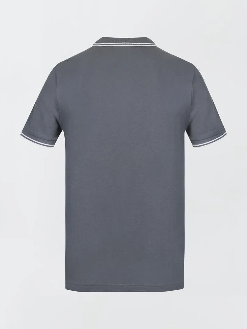 Polo 'Umbro' de piqué de algodón - GRIS