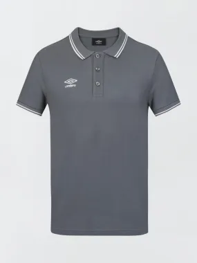 Polo 'Umbro' de piqué de algodón - GRIS