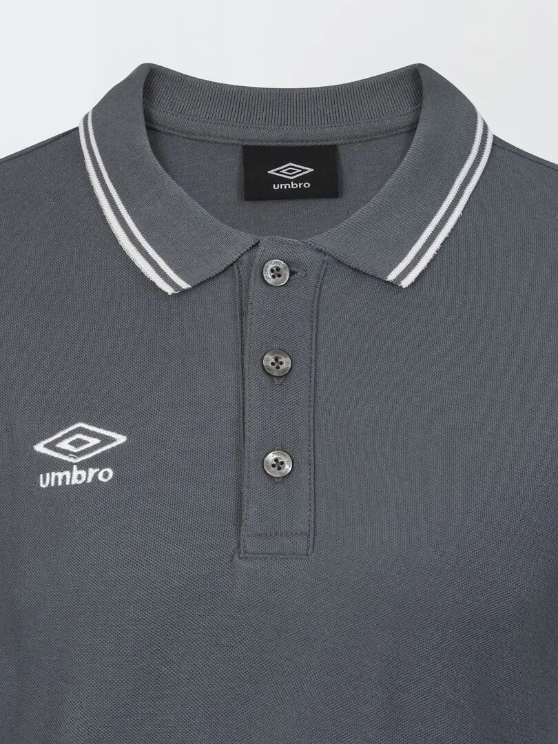 Polo 'Umbro' de piqué de algodón - GRIS