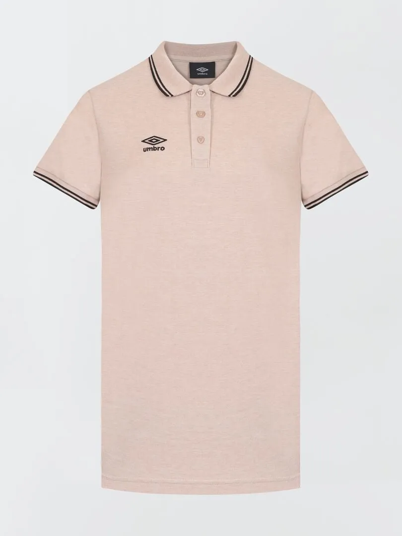 Polo 'Umbro' de piqué de algodón - MARRON