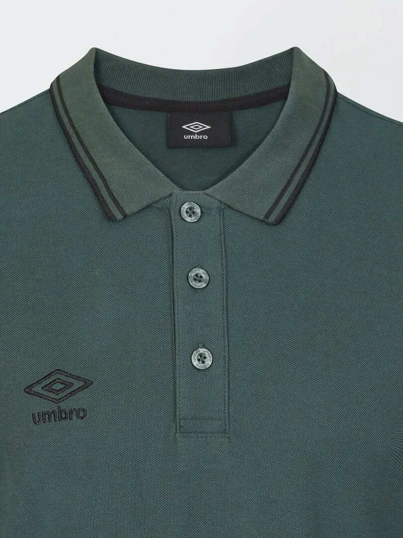 Polo 'Umbro' de piqué de algodón - VERDE