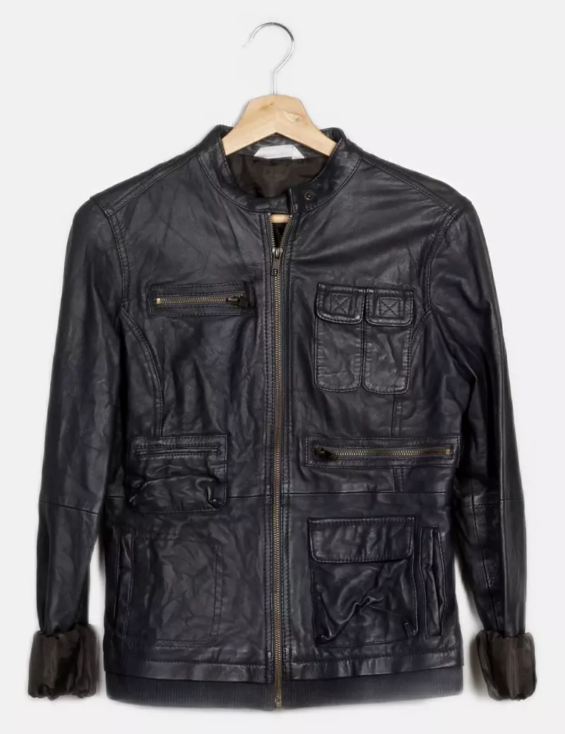 Promod Chaqueta biker Piel