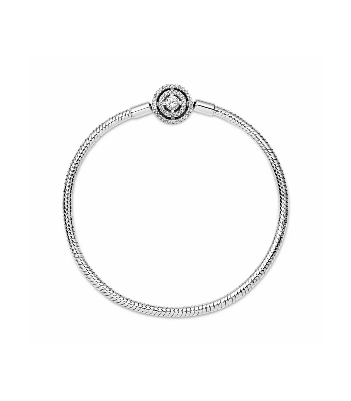 Pulsera Pandora Moments Cadena de Serpiente Halo - 590038C01