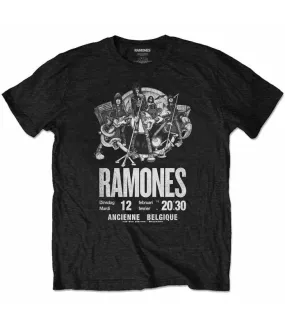 RAMONES Belgique Camiseta ECOLOGICA Licencia Oficial RockOff  RAECOTS01MB