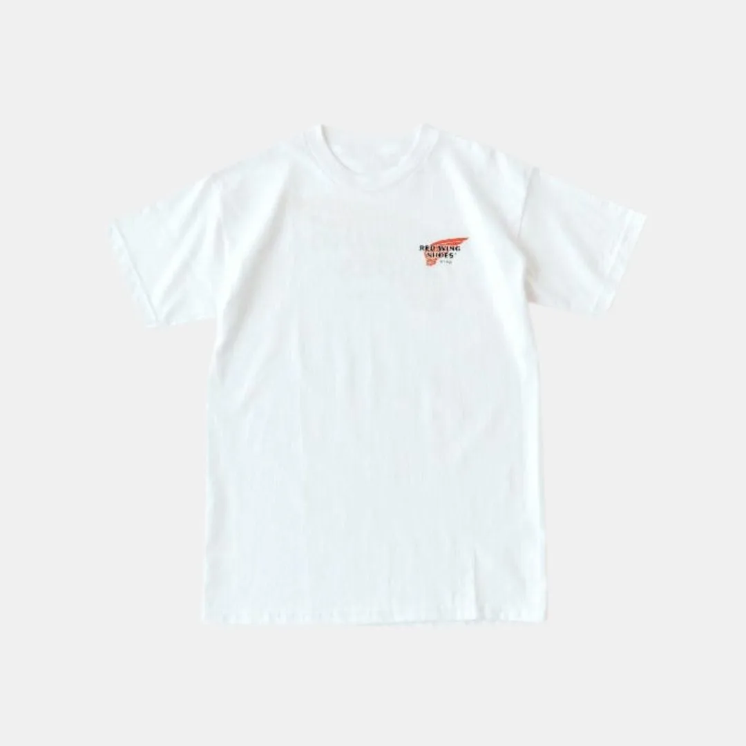 RED WING SHOES TSHIRT 97610 LOGO WHITE