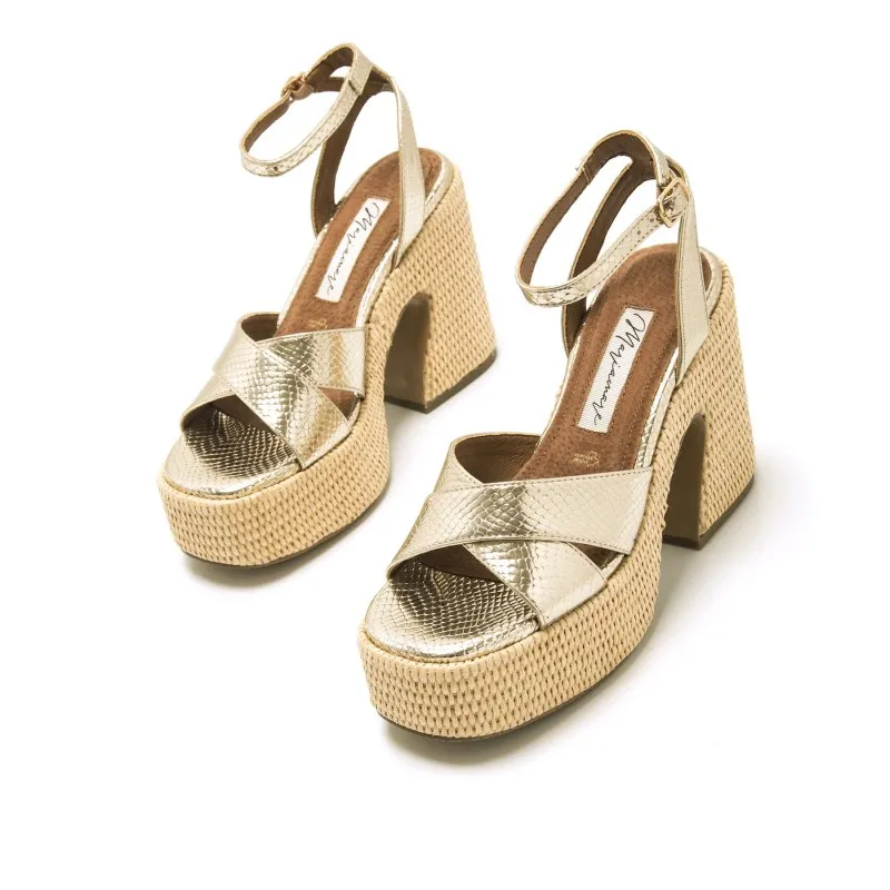 Sandalias Casual de Mujer MARIAMARE 68488 Oro 57134