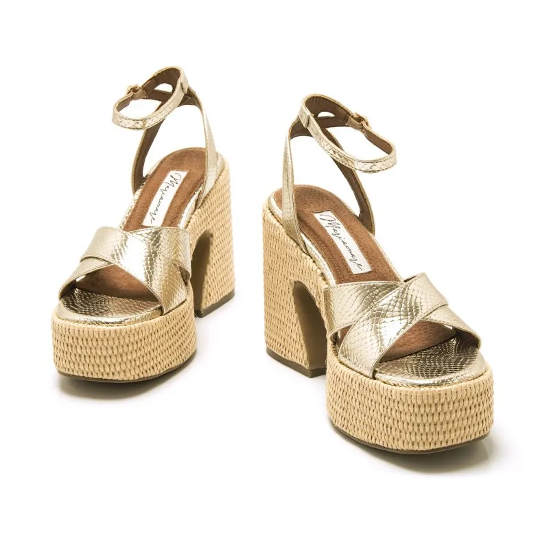 Sandalias Casual de Mujer MARIAMARE 68488 Oro 57134