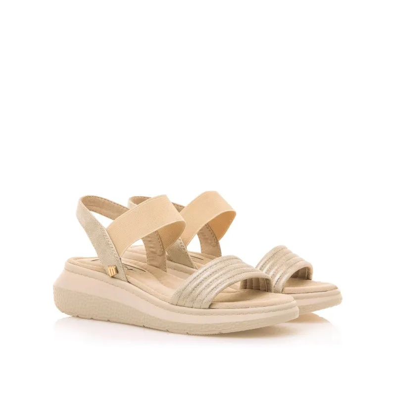 Sandalias Casual de Mujer MTNG COTTON Oro 56236