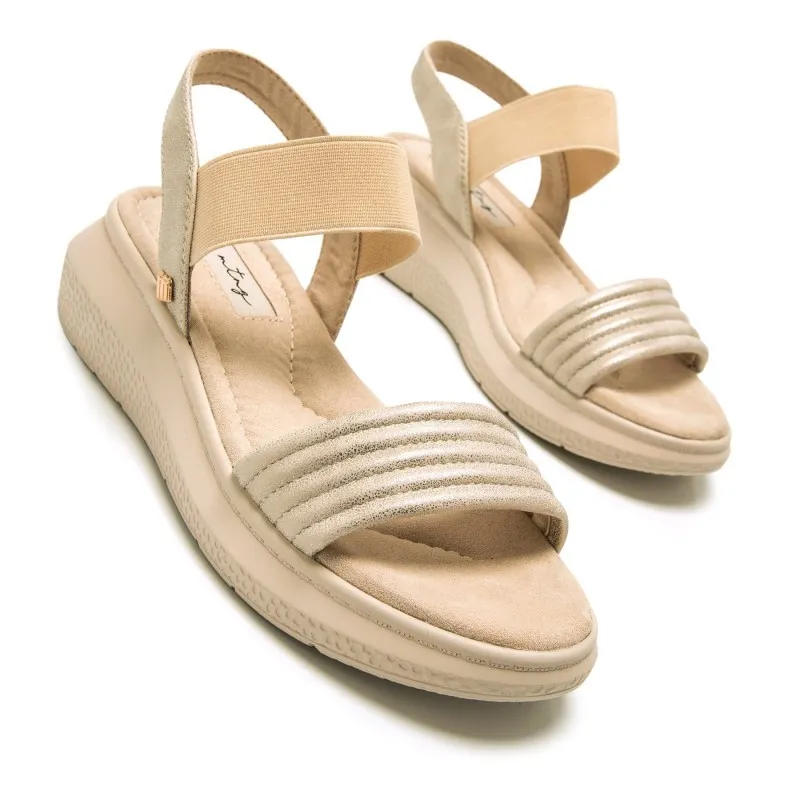 Sandalias Casual de Mujer MTNG COTTON Oro 56236