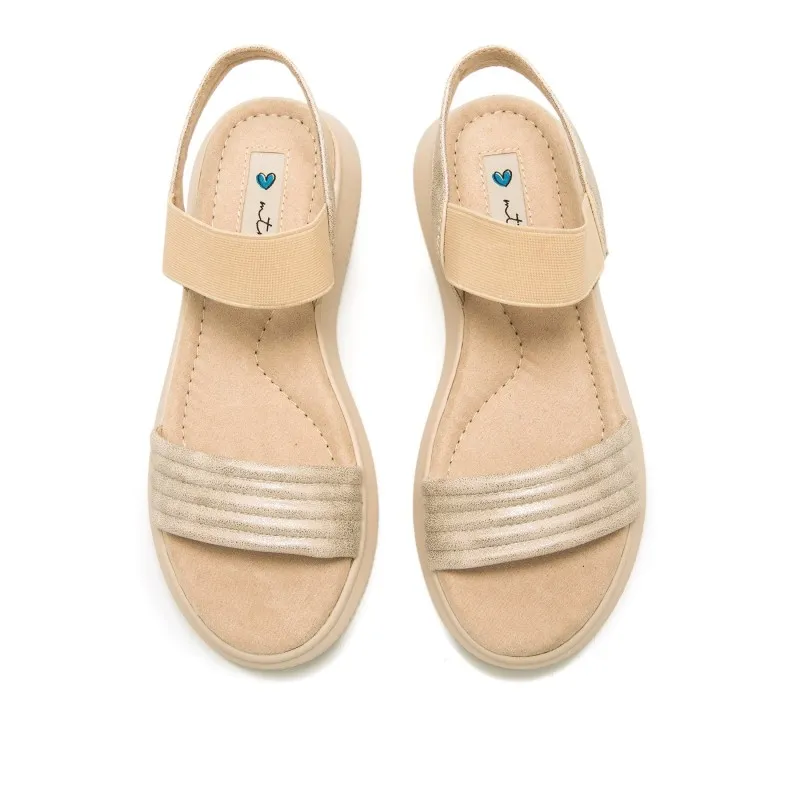 Sandalias Casual de Mujer MTNG COTTON Oro 56236