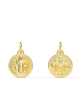 Scapulaire Saint Benoit Or jaune 18K 12mm