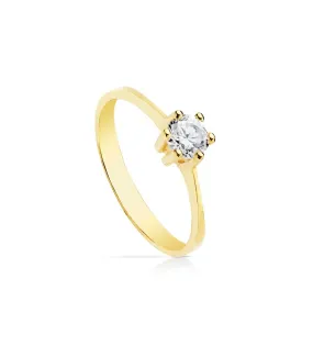 Solitaire Femme Or jaune 18k Kira