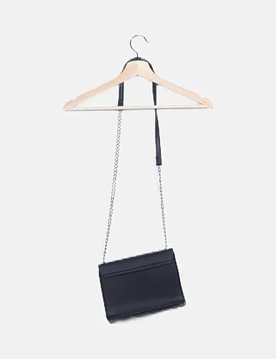 Stradivarius Bolso negro bordado