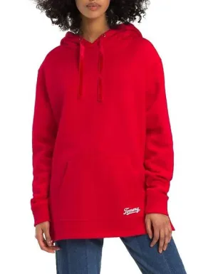 sudadera tommy jeans slit rojo