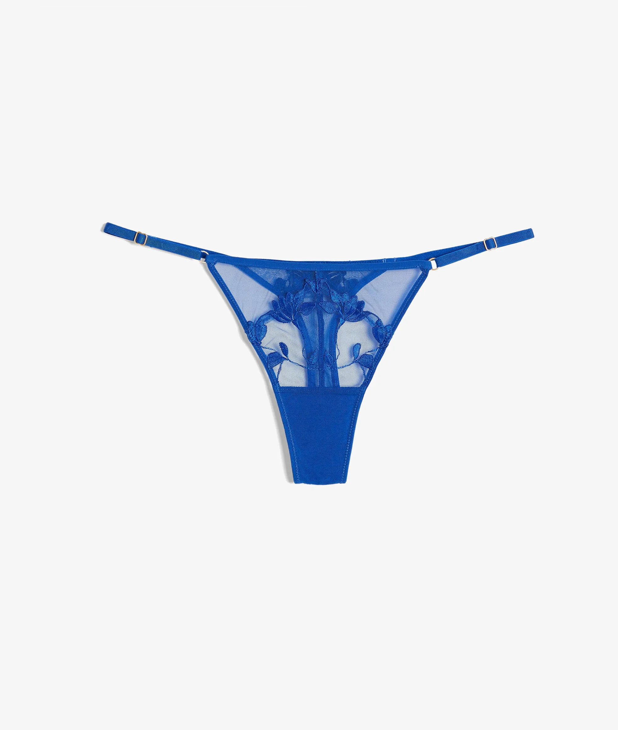 Tanga de tira de tul bordado TENDRESSE INDIGO - ETAM