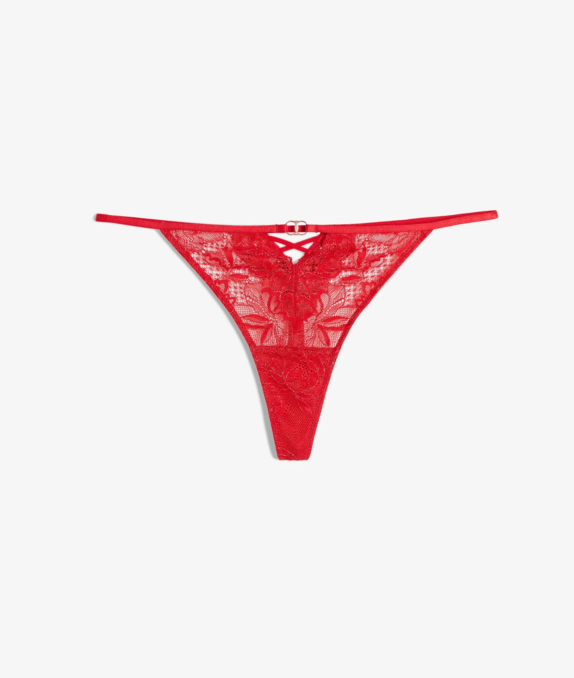 Tanga de tira, encaje floral ENVOUTANTE BORDEAUX GRENAT - ETAM