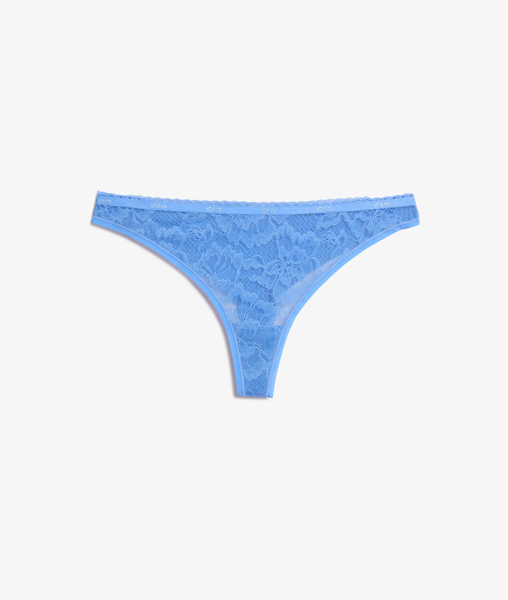 Tanga encaje y microfibra SOFT 360 BLEU CIEL - ETAM