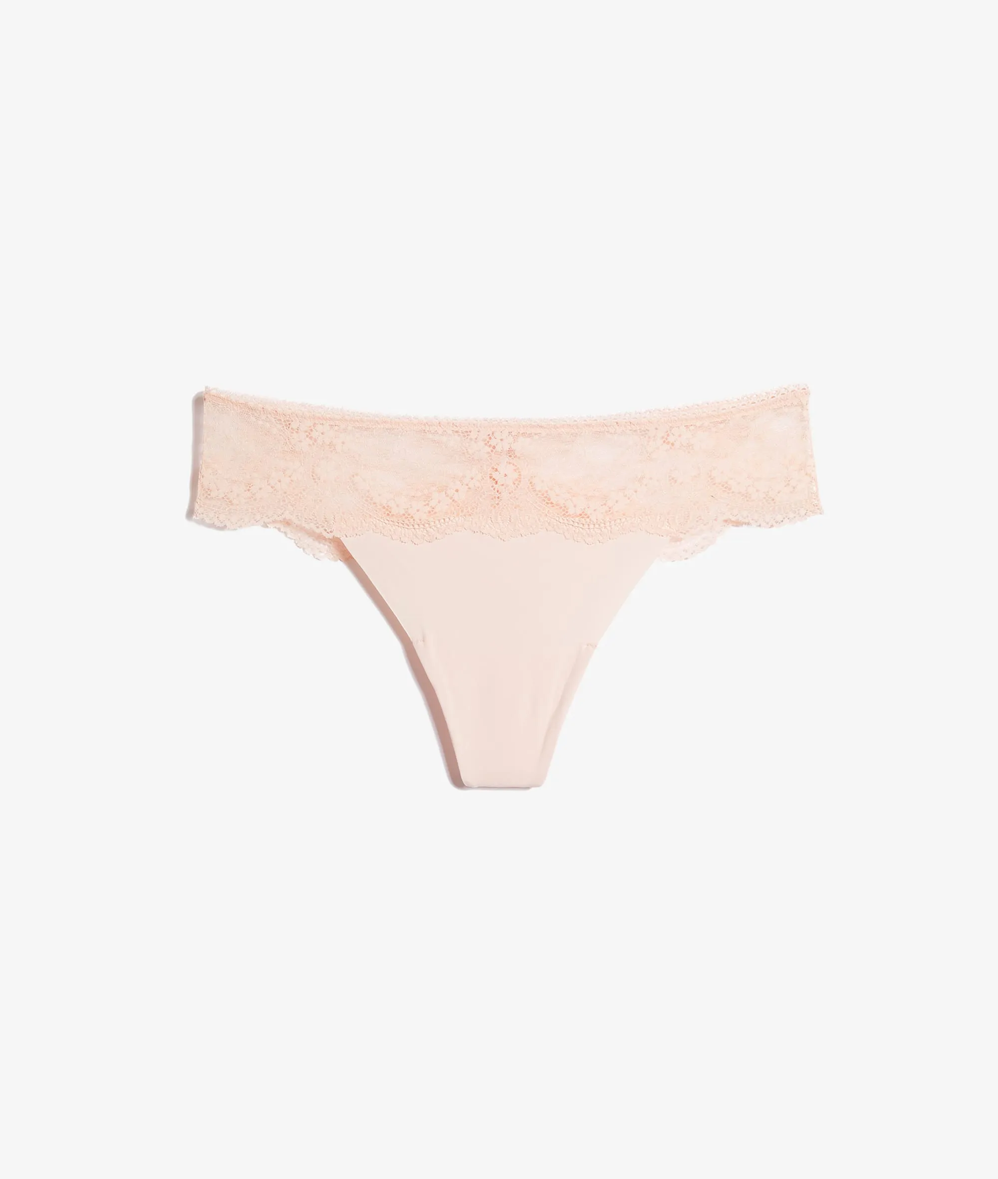 Tanga microfibra y encaje PURE DELICATE ROSE POUDRE - ETAM