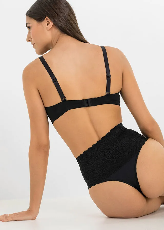 Tanga moldeador con efecto reductor medio (2 unidades) Negro