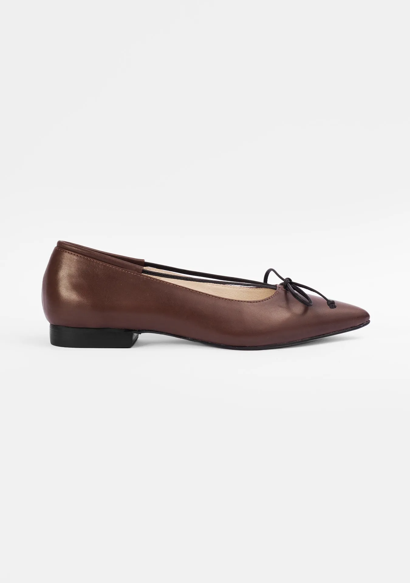 Vinci Shoes Carlota Coffee Ballerinas