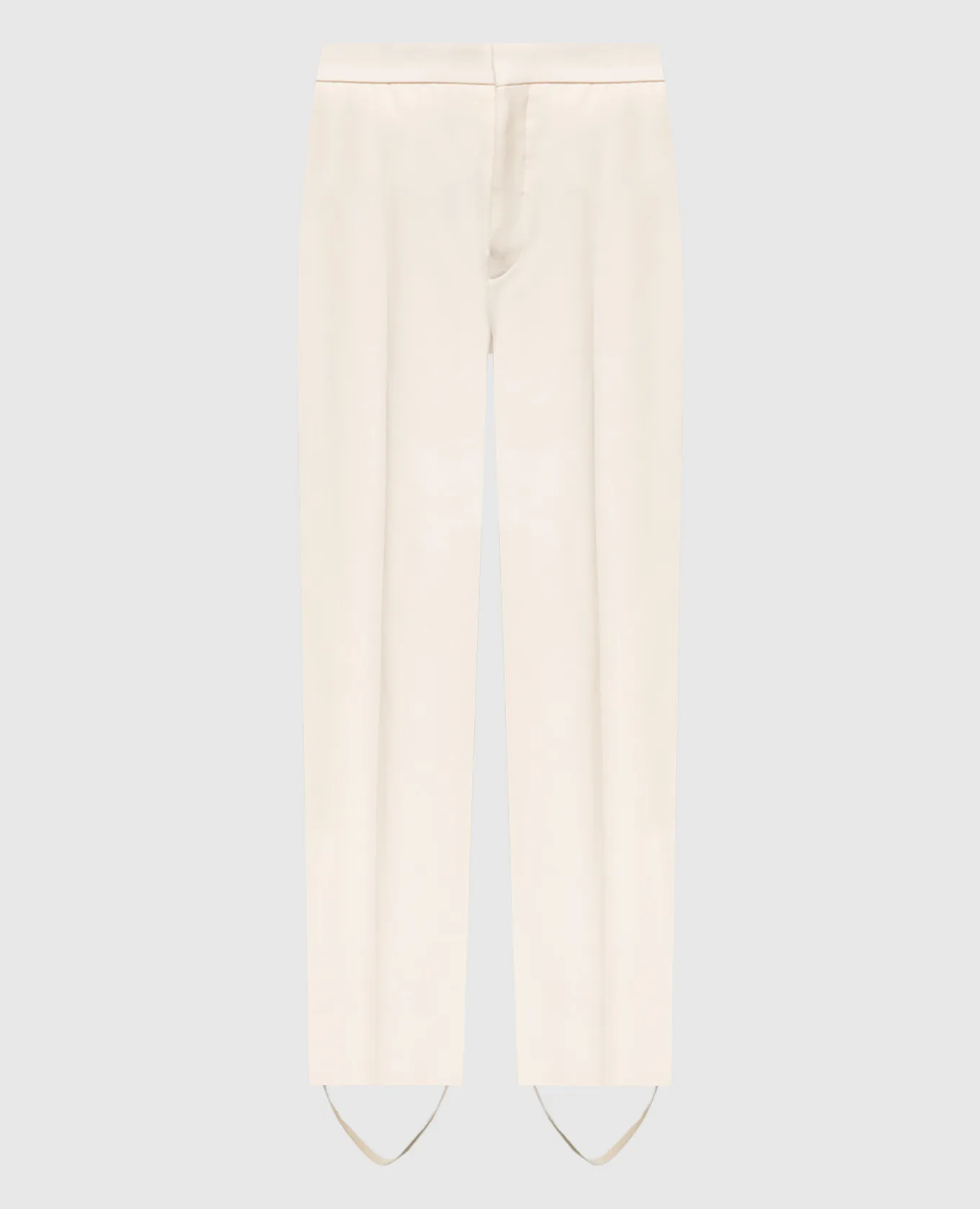 WARDROBE.NYC Beige pants made of wool with stripes