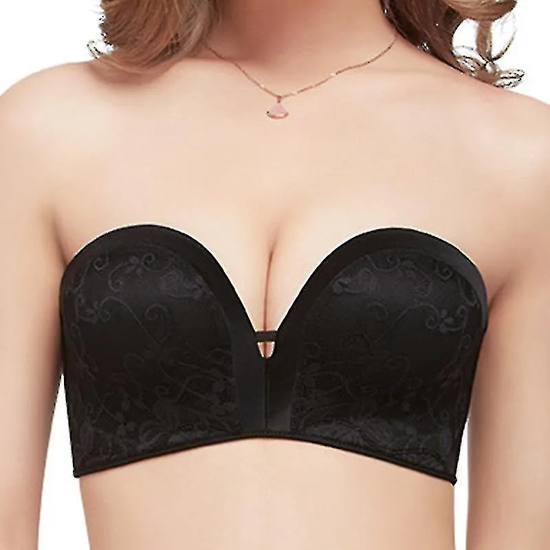 WOMEN COMFORT LIFT STRAPLESS BRA PUSH UP STRAPLESS BRA LACE BANDEAU BRAS FXINHAN