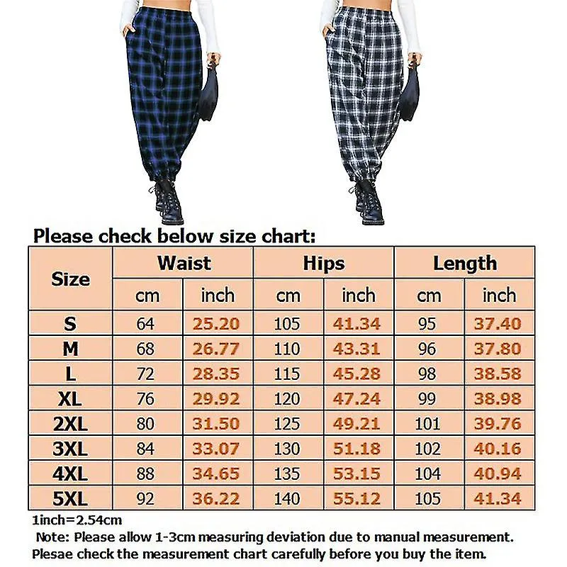 Women Plaid Bottoms Lounge Beach Pants Wide Leg Trousers