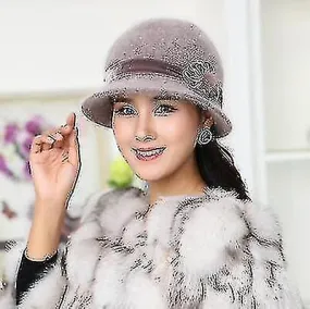 Wool Women Bowler Hat, Et Cap