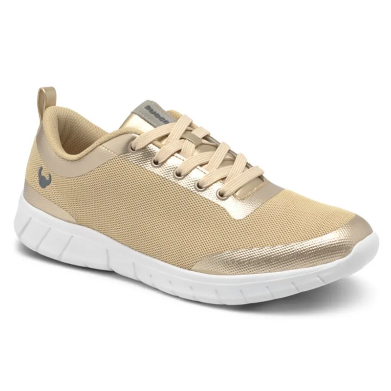 ZAPATILLA ALMA GOLD DORADA CON CORDONES SUECOS  OFERTA