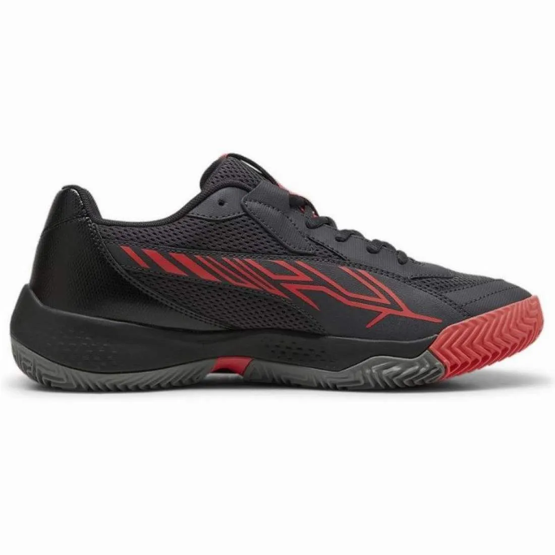 Zapatillas Puma Nova Court Gris Oscuro Negro Rojo | Puma