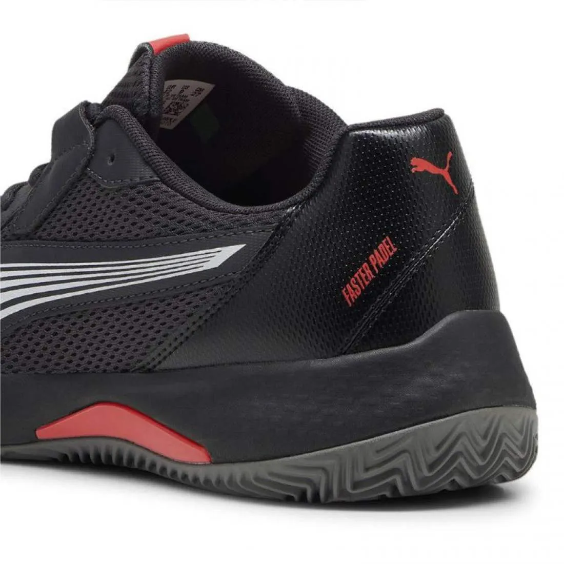 Zapatillas Puma Nova Court Gris Oscuro Negro Rojo | Puma