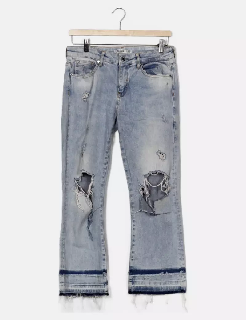 Zara Jeans cropped flare desflecado