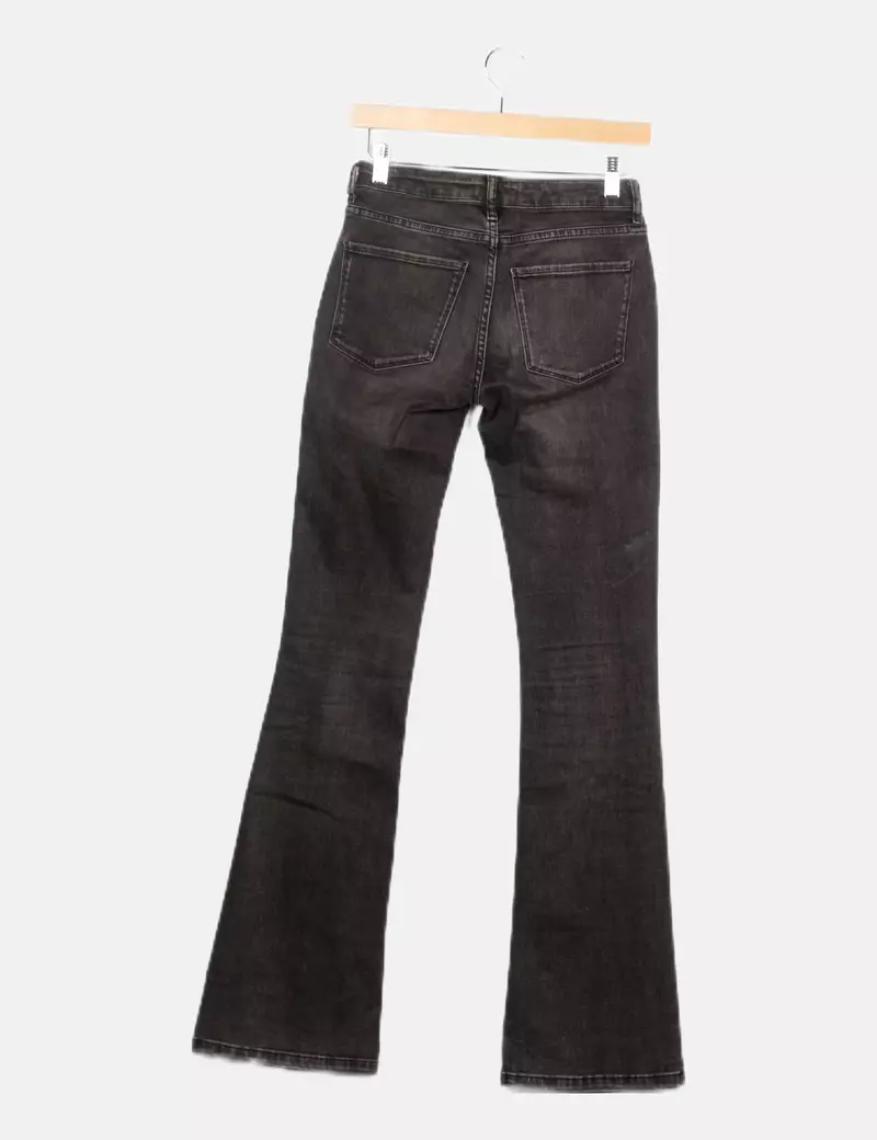 Zara Jeans denim negro bootcut