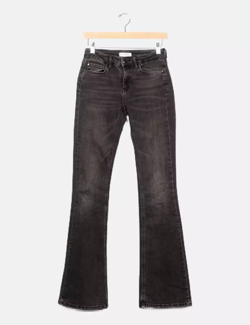 Zara Jeans denim negro bootcut