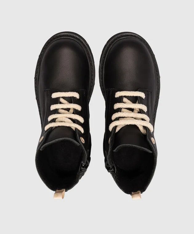 Zecchino D'oro Children's black leather shoes