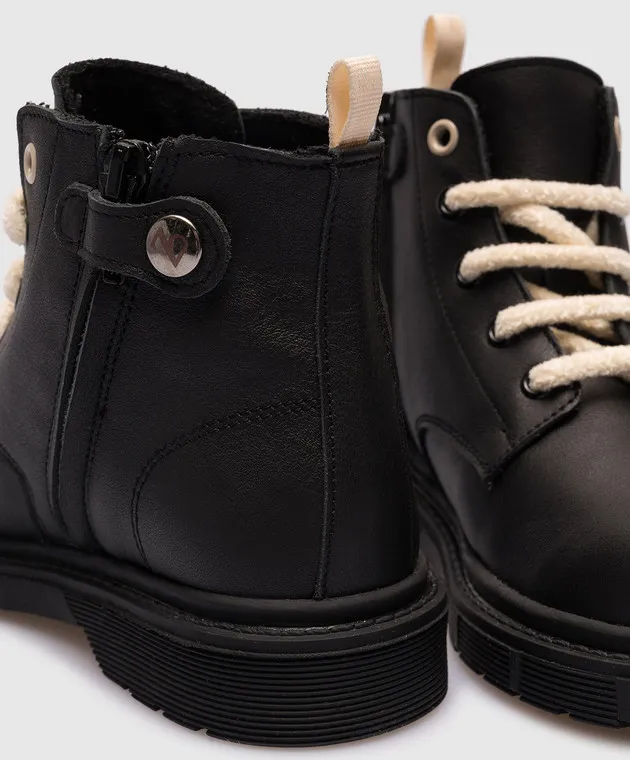 Zecchino D'oro Children's black leather shoes